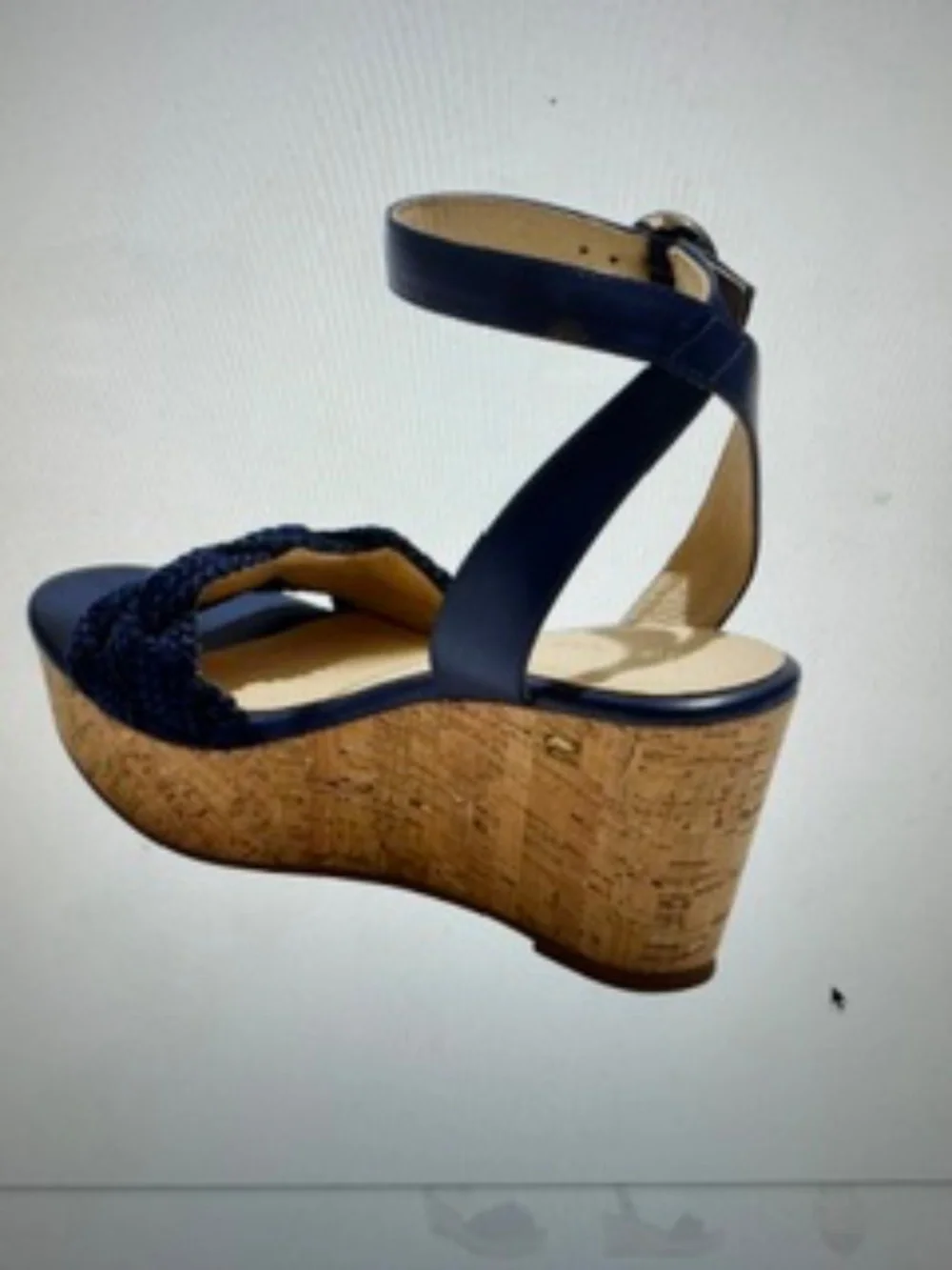 Worn ONCE! Like-New $168 Jack Rogers Woven Dumont Sandals, Navy, 8.5, SO CUTE!